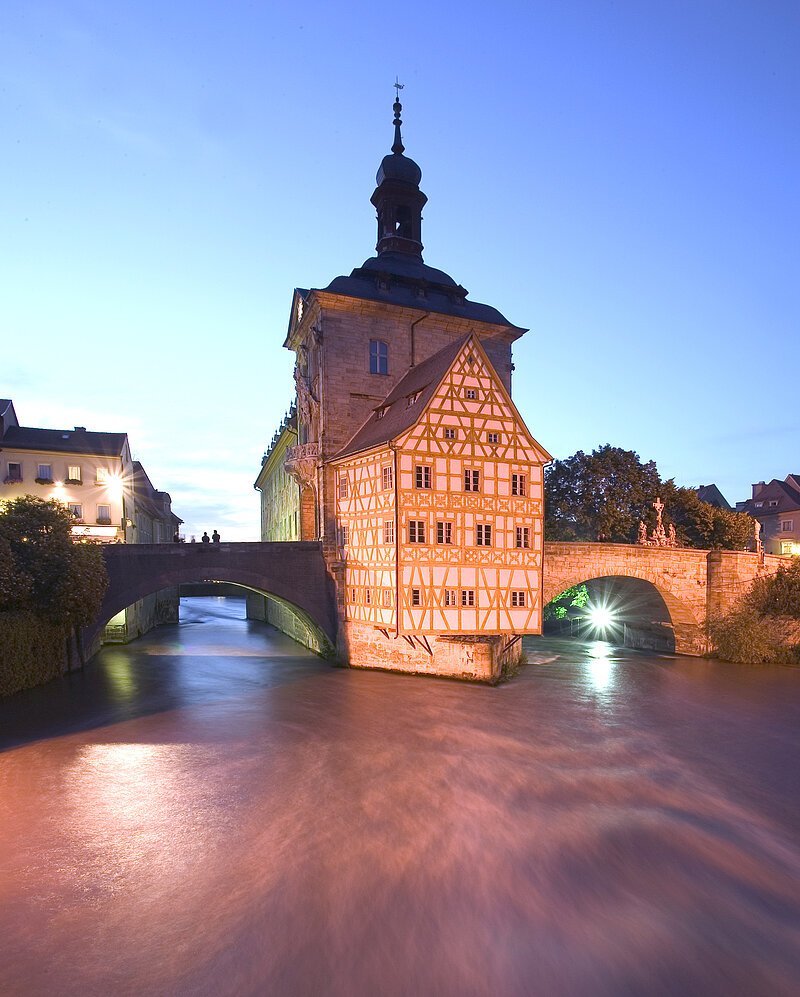 The Old Town Hall in the middle of the River Regnitz