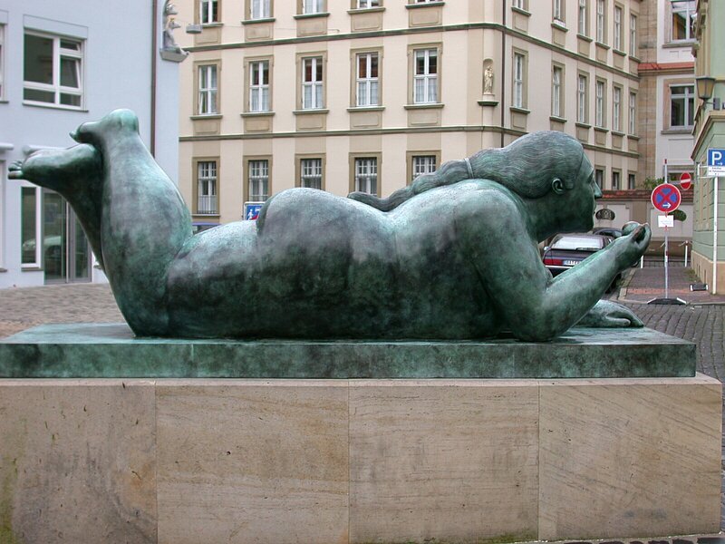 Part of the way of sculptures- the Botero sculpture