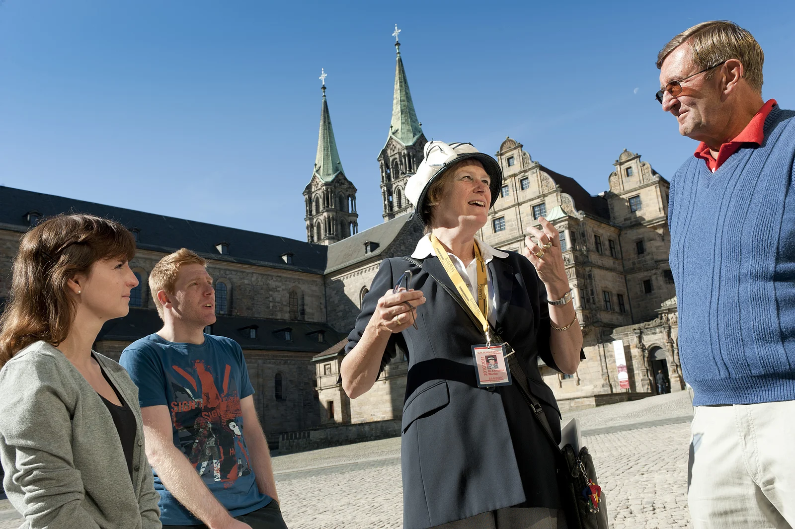 Der Bamberger Domplatz ist ein Bilderbuch der Stile.