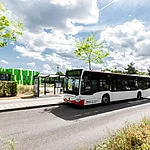 Direkt am Bambados und Stadionbad liegt der neue Wohnmobilstellplatz. Der Stadtbus fährt von dort Richtung Innenstadt.
