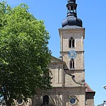 Die Kirche St. Jakob am Jakobsplatz in Bamberg