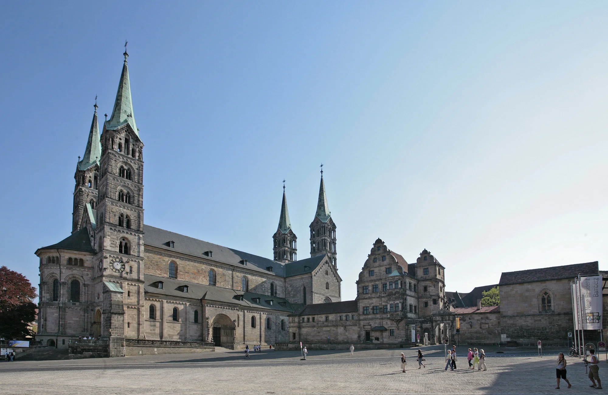 The cathedral square of the World Heritage Bamberg is considered to be one of the most beautiful squares in Europe.