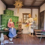 Krippenszene "Verkündigung" in der Großkrippe am Weihnachtsmarkt Bamberg