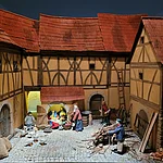 Krippenszene, zu sehen in der Weihnachtsausstellung der Krippenfreunde Bamberg in der Maternkapelle