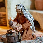 Christmas crib ‘Visit of the Kings’, exhibited at the Tourist Information Office in Bamberg.