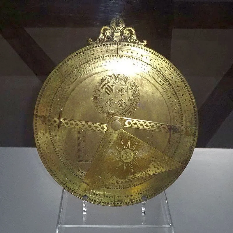 Astrolabium, 1550, Messing, Inv. Nr. 12/93 Ausstellungsstück in der Dauerausstellung "Zeit und Raum" im Historischen Museum Bamberg