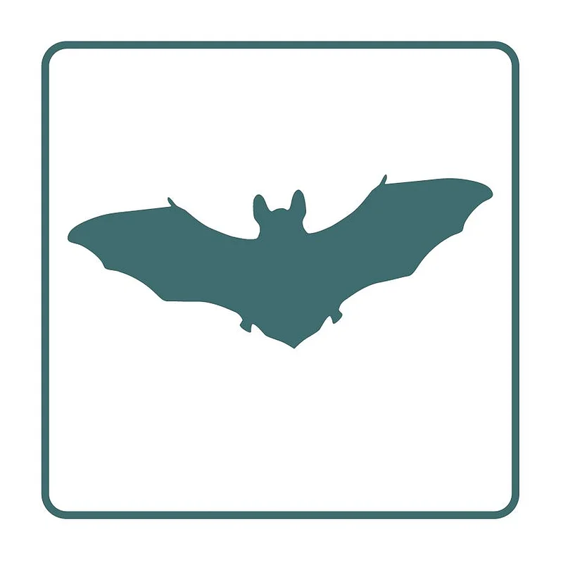 Wanderzeichen des Fledermauswegs zwischen Viereth und Unterhaid.