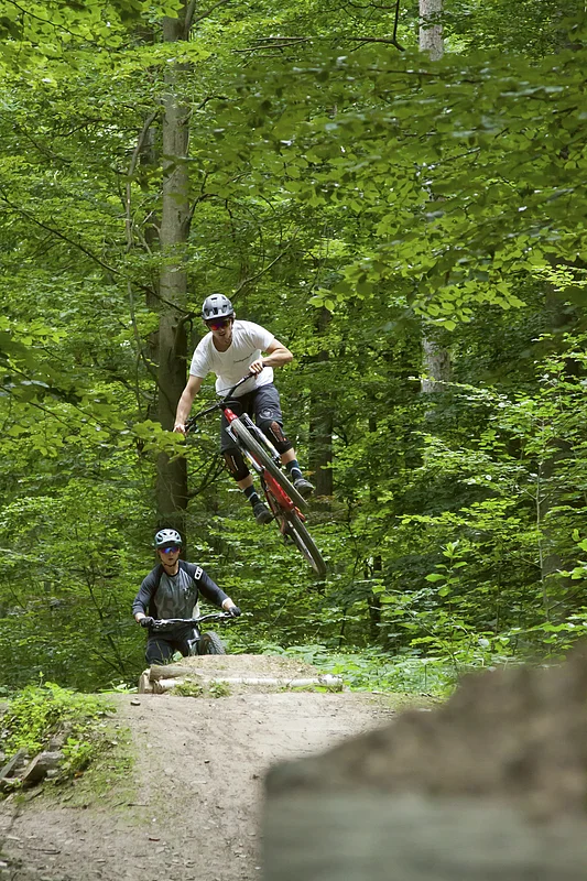 Testfahrt auf der neuen Bamberger Jump-Line. Fahrer: Oliver Sonntag.