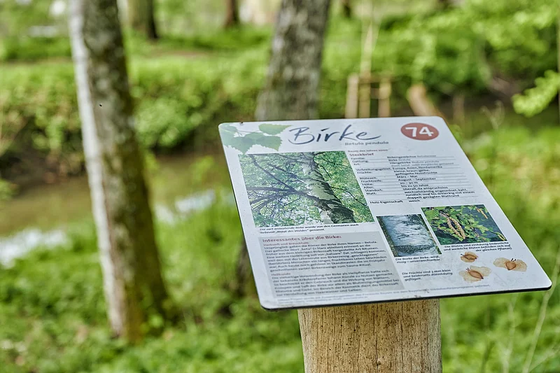 Foto einer Info-Tafel im Schlosspark Trabelsdorf.