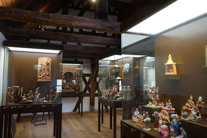 Der Ausstellungsraum im Krippenmuseum Baunach