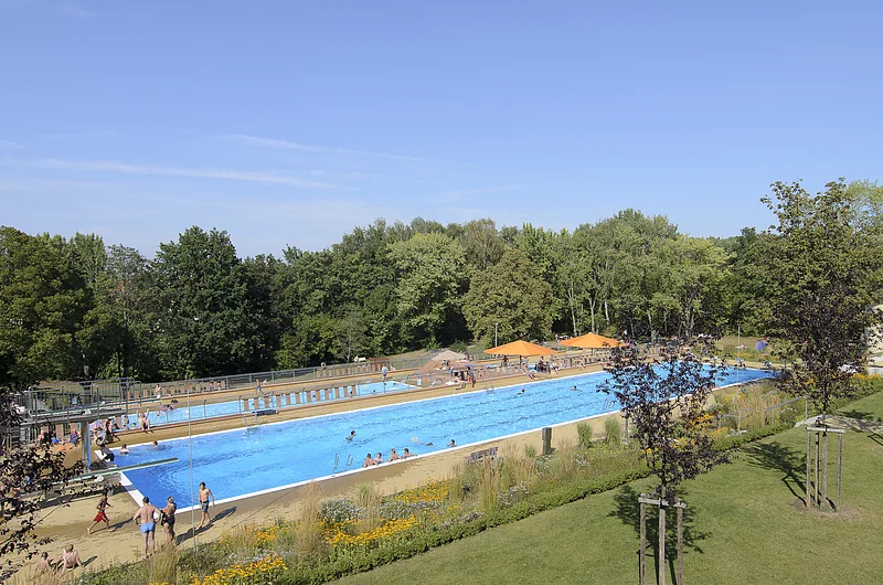 Freibad Gaustadt in Bamberg.