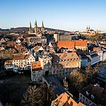 Luftaufnahme Altes Rathaus in Bamberg in der Regnitz