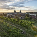 Blick vom Michaelsberg über die Altstadt von Bamberg