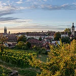 Panoramablick über die Alstadt von Bamberg vom MIchaelsberg aus.