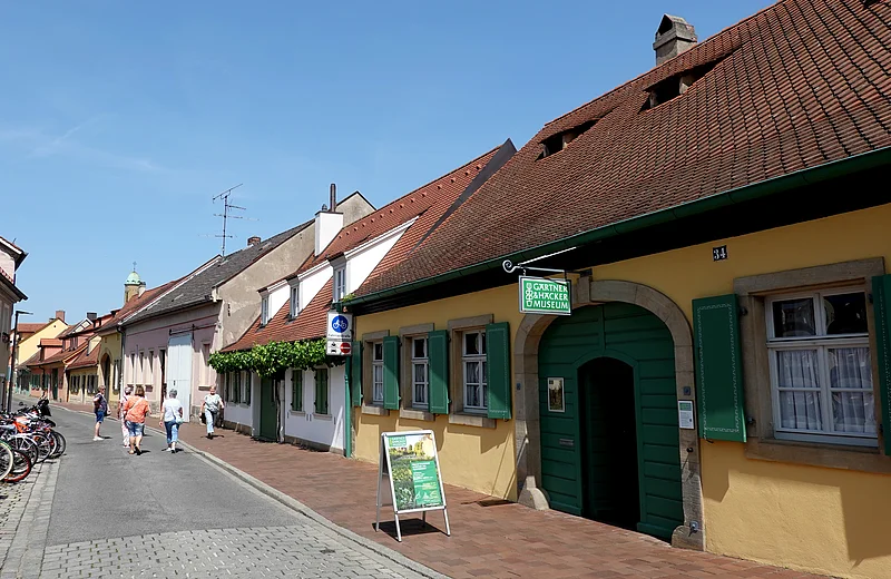 Das Gärtner- und Häckermuseum Bamberg Blick auf den Eingang des Gärntermuseums in Bamberg
