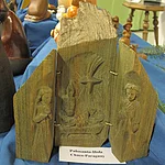 Holzkrippe aus Paraguay zu sehen im Missionsmuseum Bug