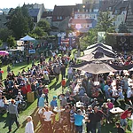Das Ziebeltreterfest auf der Böhmerwiese in der Bamberger Gärtnerstadt.