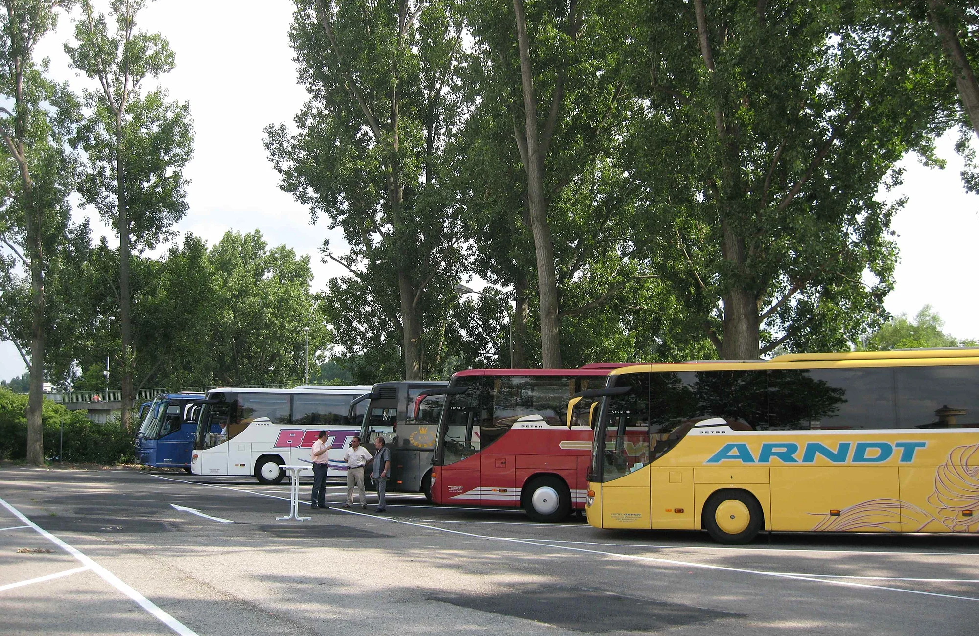 The central coach park in Lichtenhaidestraße