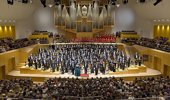 Die Bamberger Symphoniker in ihrer Konzerthalle in der Welterbestadt