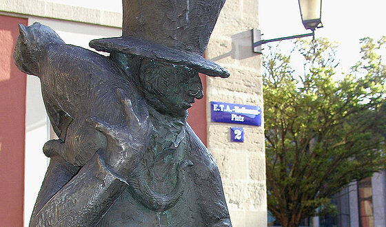 E.T.A. Hoffmann Memorial in front of the theatre